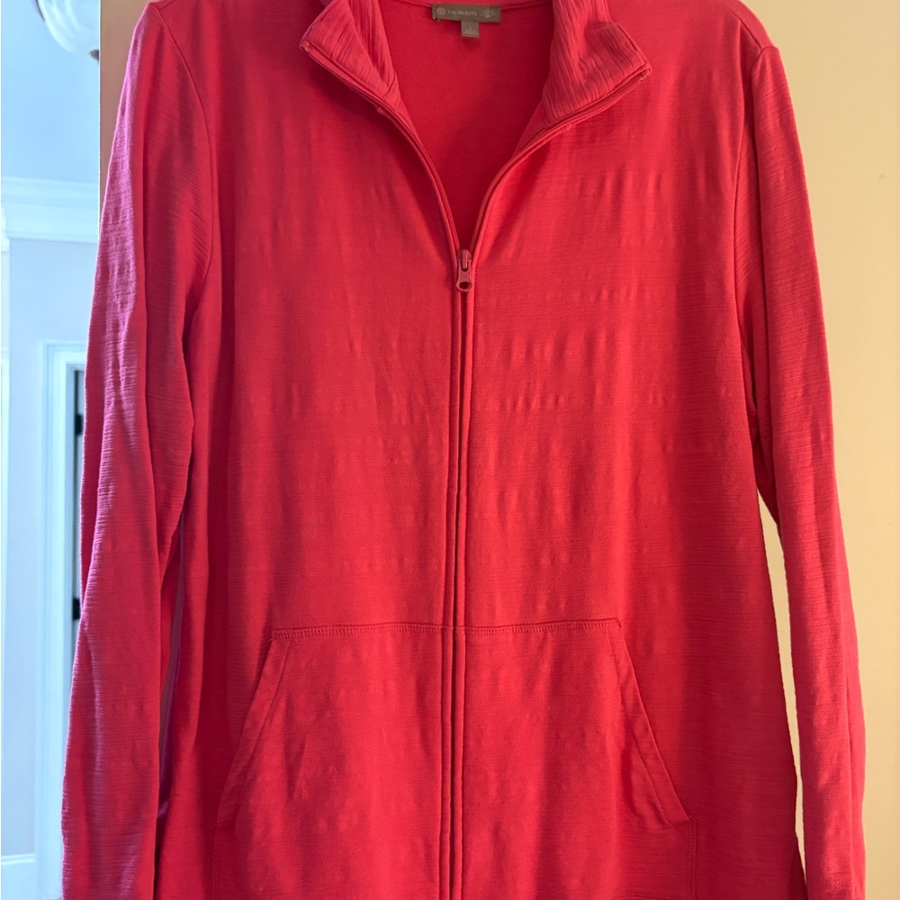 Talbots Bold Pink Zip-Up Jacket